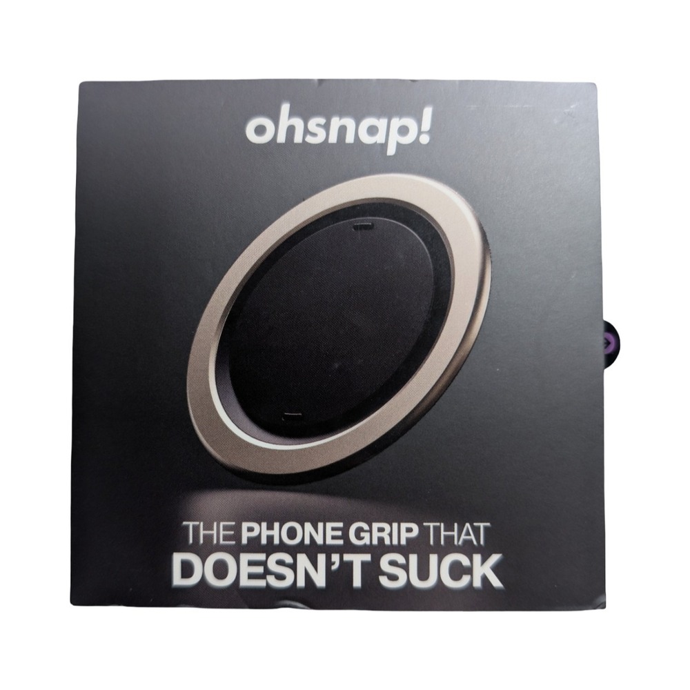 Gg1-U OhSnap Magnetic UltraThin Grip & Stand w Magsafe Charge-thru Stone